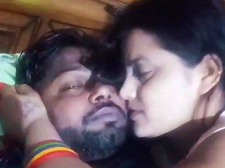 Desi Couple Romance And Kissing